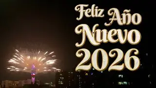 Año nuevo 2026 Torre Entel fuegos artificiales [4K - 60FPS]
