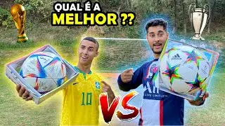BOLA DA COPA DO MUNDO vs BOLA DA UEFA CHAMPIONS LEAGUE! TESTE REAL ‹ Rikinho ›