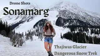 Snowy Sonmarg like never before | Trekking with mountain bear | Thajiwas Glacier wildest snow Trek