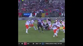 Zay Flowers catches for a 16-yard Gain vs. Denver Broncos