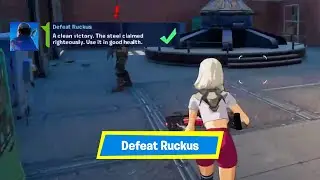 Defeat Ruckus - Unlock The Mandalorian Right Arm Beskar (Mandalorian Quest) in Fortnite Season 5