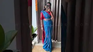 Threads casual silk sarees with hand worked blouse