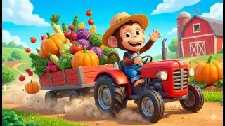 Funny Monkey | Pipi & Bunny Sell Vegetabels In the Market | Funny Monkey Cartoon