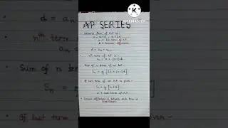 Arithmetic Progression (A.P) Formulas Class 10th 👆
