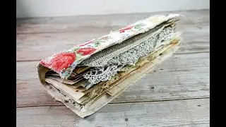 Tall and skinny junk journal using chapter one papers digital kits. A flip through video. (sold)