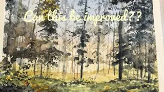 My first live stream! #improving a painting!