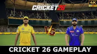 CRICKET 26 PC GAMEPLAY │ CSK V/S MI  4K120 HDR