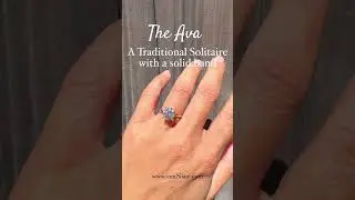 The Ava round moissanite solitaire engagement ring with solid band #moissanitering