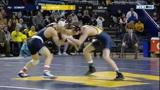 Devin Schnupp (Penn State) vs Drew Mattin (Michigan) - College Wrestling 2018