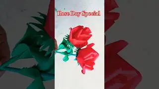 Rose Craft I Paper Rose Making I Rose Day Special Craft I Ishq Jalakar- Karvaan #craft #rose #shorts