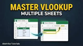 Excel VLOOKUP Multiple Worksheets में कैसे करें | Cross Sheet Formula Tutorial