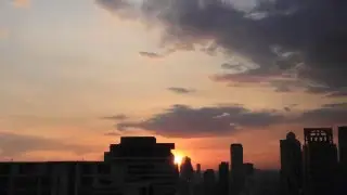Free Stock Footage Sunset in city