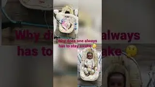 Why does one always has to stay awake 🥺#twins #twingirls #swinging #babygirl #cutebabies