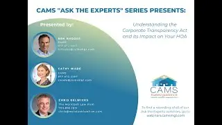 Ask the Experts Webinar: Understanding the Corporate Transparency Act and its Impact on Your HOA