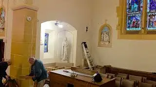Taking down the Presepio, St. Brigid's Church, Jan. 10, 2026.