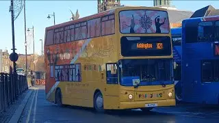 Phoenix Coaches Dennis Trident ALX400 A14PNX 'Party Bus' working the boxing day X21 to Ashington