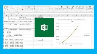 Solução e ajuste de EDO com o Microsoft Excel - Método de Euler - Ex.: Crescimento Populacional