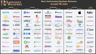 The Most Anticipated Earnings Releases for the Week of October 30, 2023