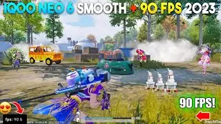 Finally I Got 90 FPS 😍💥IQOO NEO 6 SMOOTH + 90 FPS PUBG/BGMI TEST 2023⚡3 FINGER + FULL GYRO GAMEPLAY