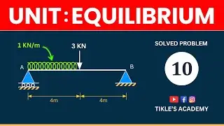 EQUILIBRIUM SOLVED PROBLEM 10 IN ENGINEERING MECHANICS  @TIKLESACADEMY