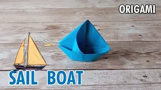SIMPLE AND EASY ORIGAMI SAIL BOAT ⛵|HOW TO MAKE A CUTE PAPER BOAT TUTORIAL|EVERYONE CAN FOLDING 