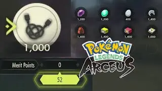 Pokemon Legends Arceus - Merit Points And Item Showcase