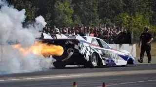 6000hp Jet Engine Funny Car Mach II - HUGE Flames