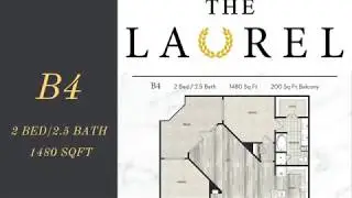 The Laurel's B4 2/2.5 Floor Plan