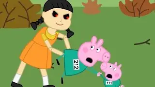 Peppa pig challenge desafios de puxa puxa na piscina | Peppa funny video | #squidgame  #peppapig 