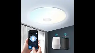 Plafoniera LED Soffitto Aigostar WiFi 18W (75W) App e Voce compatibile con Alexa e Google Home
