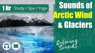 Glacier Sounds Relaxing Strong Wind 1HR Blizzard Cracking Iceberg SFX Icecaps Ambience Arctic Noises