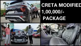 HYUNDAI CRETA E MODEL MODIFIED WITH 1,00,000/- ACCESSORIES PACKAGE..!!!
