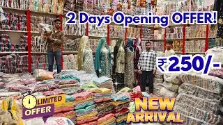 Hyderabad Wholesale Dress Materials New Shop Opening SALE! Fancy Work Suits Pakistani Cotton Suits