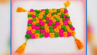 HOW TO MAKE TABLE CLOTH FROM OLD WOOLS | VERY ECONOMIC AND EFFECTIVE HOUSE DACORATION |BEAUTIFUL HAN
