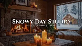 Snow Day Studio | Relaxing Cozy Music with Fireplace Ambience for Reading