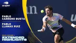 Pablo Carreno Busta vs. Pablo Llamas Ruiz Extended Highlights | 2025 US Open Round 1
