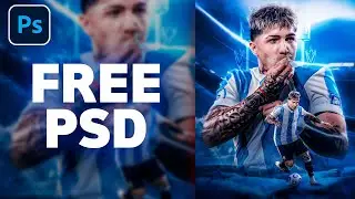 Photoshop Tutorial - Football Poster Design - Enzo Fern&aacute;ndez -  Simple Design
