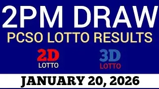 Lotto Result Today 2pm Draw January 20, 2026 Swertres Ez2 PCSO Live Result