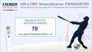 Exergen Game Time Temperature - 8/18 Yankees vs. Boston Redsox