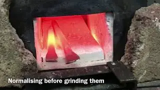Blacksmithing - Forging a chisel and small fuller from coil springs