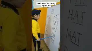 'at' family CVC words #earlyreading #cvcwords #littlereaders  #newamritsar #toddlers