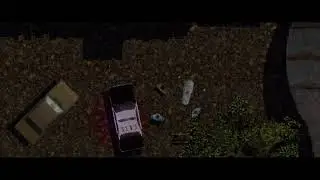Forest crime scene top down assets