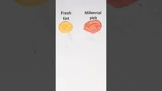 What does mixing fresh tint and pink make? #youtubeshorts#shortsvideo#pink#peach#acrylicpaint##color