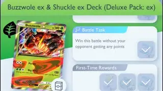 Pok&eacute;mon TCG Pocket - Buzzwole ex & Shuckle ex Deck (Deluxe Pack: ex) | Flawless Victory Mission