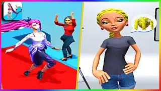 HAIR RUSH VS BRAID SALON Game 💇🆚💈 Gameplay (1 ) Android, iOs New Game 3D