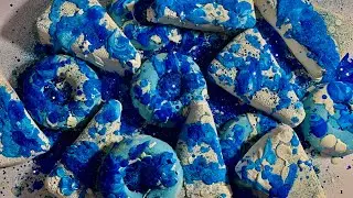 Crunchy , Soft Blue & white slice+ donut🍩 crush| paste gymchalk | Asmr | C.w sweet @Dreamyasmr-l8m |