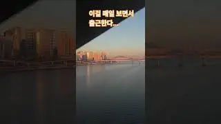 이걸 매일 보면서 출근한다... #Commute #HanRiver #RiverView #지하철 #출근길 #한강 #한강뷰 #아침풍경
