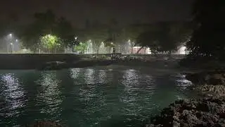 Caribbean Ocean Waves at 4AM 🌙✈️ | Near Las Americas Airport | 10 Hours of Peace