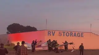 Small plane crashes into storage facility near Livermore Municipal Airport