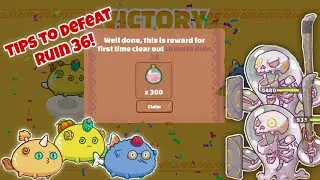 Axie Infinity Game Play | How to beat Ruin 36 adventure mode using ABP
